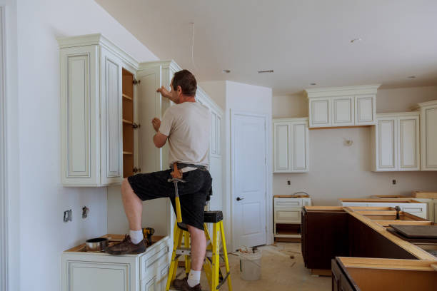 Kitchen island installation in Glendale by JMT Kitchen Cabinet